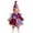 Purple-A, variant on Bigetiay Baby Girl Halloween Outfit Clown Romper Dress With Hat Color Block Toddler Halloween Dress, Size 3-6 Months