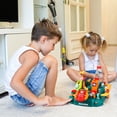 thumbnail image 3 of Green Interactive Race Car Track Toy Set With 3 Mini Cars Mechanical Educational Toy For Kids 10.4X13 Inches Abs Material Fun Toddler Toy With Multiple Challenges And Obstacles, 3 of 9