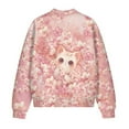 thumbnail image 5 of DISNIMO Cat Cherry Blossom Printed Sweatshirts for Women Trendy Jackets Long Sleeve Outwear Casual Sweatshirts Fall Winter Clothes, L, 5 of 7