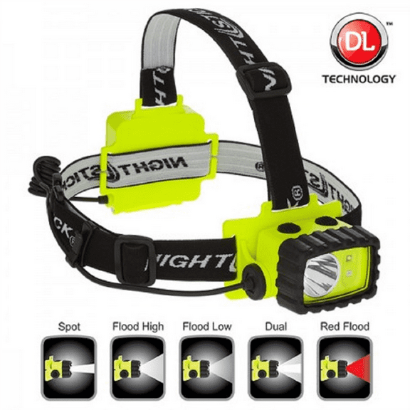 Nightstick XPP-5456G Intrinsically Safe Permissible Dual-Light Multi-Function Headlamp, Green