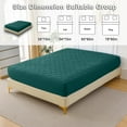 thumbnail image 5 of King Size Mattress Protector, Diamond-patterned ultrasonic waterproof quilted fitted sheet, green, King size, Green Waterproof Mattress Protector,Polyester Waterproof Mattress Cover, 5 of 9
