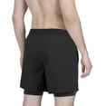 thumbnail image 3 of REDESS Men's Shorts Athletic with Liner,Shorts for Running Workout Basketball Gym,7"Inseam,Black, 3 of 7