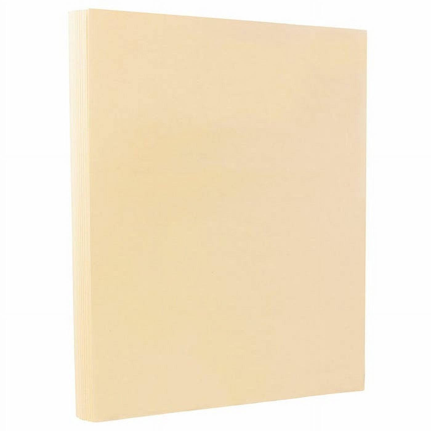 JAM Paper Vellum Bristol, 8 1/2 x 11, Cream, 67lb, 2 packs of 50