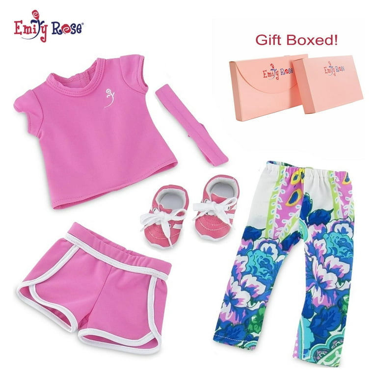 Emily Rose 18 Inch Doll 5 Piece Sports Exercise Yoga Running Exercise  Clothes Value Gift Set, Including Amazing Pink 18 Doll Gym Shoes! | Gift  Boxed!