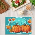 thumbnail image 2 of Autumn Placemat for Dining Table Decoration - Bright Colors Durable Placemats - Pack Of 6 17.7x13 Inch - Autumn Leaves Circle Sticker Pumpkins Fade-Resistant Placemat, 2 of 5