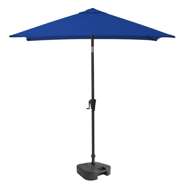 CorLiving 6.5ft x 6.5ft Square Durable Fabric Canopy Tilting Outdoor Umbrella with Steel Frame and Fillable Base