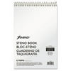 5 Unit Steno Books, Gregg Rule, Tan Cover, 6 x 9, 80 Green Tint Sheets