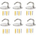 thumbnail image 1 of Jinsinto Ceiling Hook 6 Pieces Stainless Steel Screw Hook Ceiling Hook Suspension Mounting Screw-in Hook 5mm Fixing Hook, 1 of 5