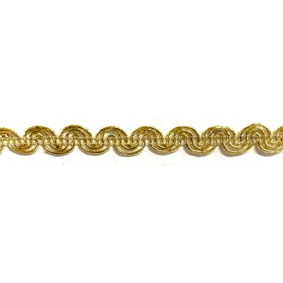 1/4" Metallic Scroll Braid Gimp Trimming -12 Yards! - Color: Gold