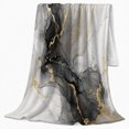 thumbnail image 2 of Elegant Marble Gold Vein, Festive autumn celebration Scene, Warm Flannel Blanket for Living Room and Family Room with Detailed Artwork, Art Lovers autumn celebration Gift, Festive Home Decor, 2 of 9