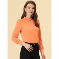 thumbnail image 2 of Dde San Patricio profesional Blusas de gade manlarcon cuello alto elegante pamujer  Rosa-NaranL, 2 of 5