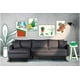 thumbnail image 1 of Sala Modular Sofá Cama Reversible De Lino Gris Oxford Beehive Memory Foam Modelo Analia, 1 of 8