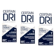 Certain Dri Extra Strength Clinical Antiperspirant Solid Deodorant, 1.7oz, - 3 Pack