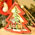 thumbnail image 2 of Serie De Navidad Resplandor De Madera Colgantes Colgantes Adorno Luminoso De Navidad Funciona Con Pilas Para La Pared De La Ventana De La Puerta Del Árbol De Navidad Y Más 4Pcs Speravity HA015597-00, 2 of 6