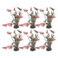 thumbnail image 1 of EXHUMKY Plants for Fish Tanks 6Pcs Plastic Assorted Color Non-Fading Stable Base No Pollution 5.1X4.3in, 1 of 4