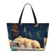 thumbnail image 2 of Fotbe Starry Sky Sleep White Bear Bolsa de Viaje para Playa - Resistente al Agua, Bolsa Tote de Gran Capacidad y Ligera con 7 Bolsillos para Mujeres y Hombres, 2 of 7