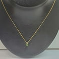 thumbnail image 3 of Mauli Jewels Women's 0.85ct Green Moissanite 14k Yellow Gold Solitaire Pendant with Gold Plated Silver Chain, 6MM, 4-Prong, 3 of 5