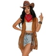 thumbnail image 2 of Hsqqdc 3-Piece Western Themed Accessory Set, Cowboy Hat Bandana and Belt for Themed Parties, 2 of 7