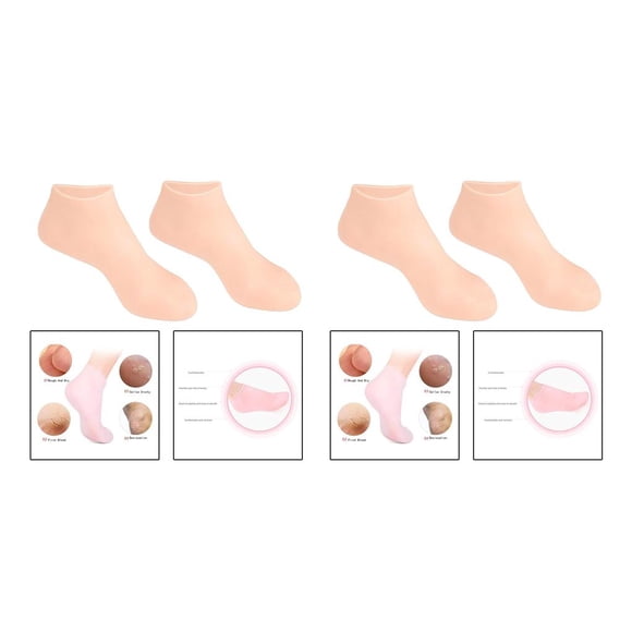 Vogacara Calcetines de gel de silicona Toe Calcetines Protección Cuidado de los pies Protector Skin L 2piezas Piel L