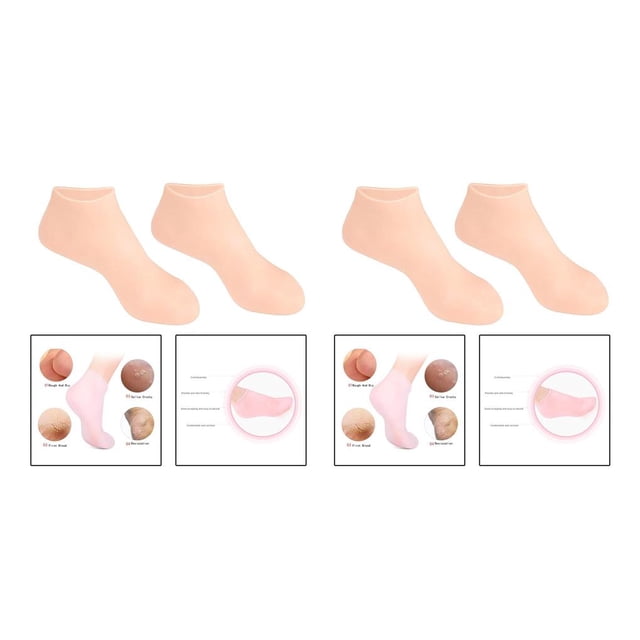 Vogacara Calcetines de gel de silicona Toe Calcetines Protección Cuidado de los pies Protector Skin L 2piezas Piel L