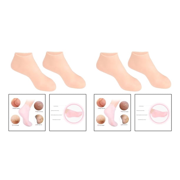 Vogacara Calcetines de gel de silicona Toe Calcetines Protección Cuidado de los pies Protector Skin L 2piezas Piel L