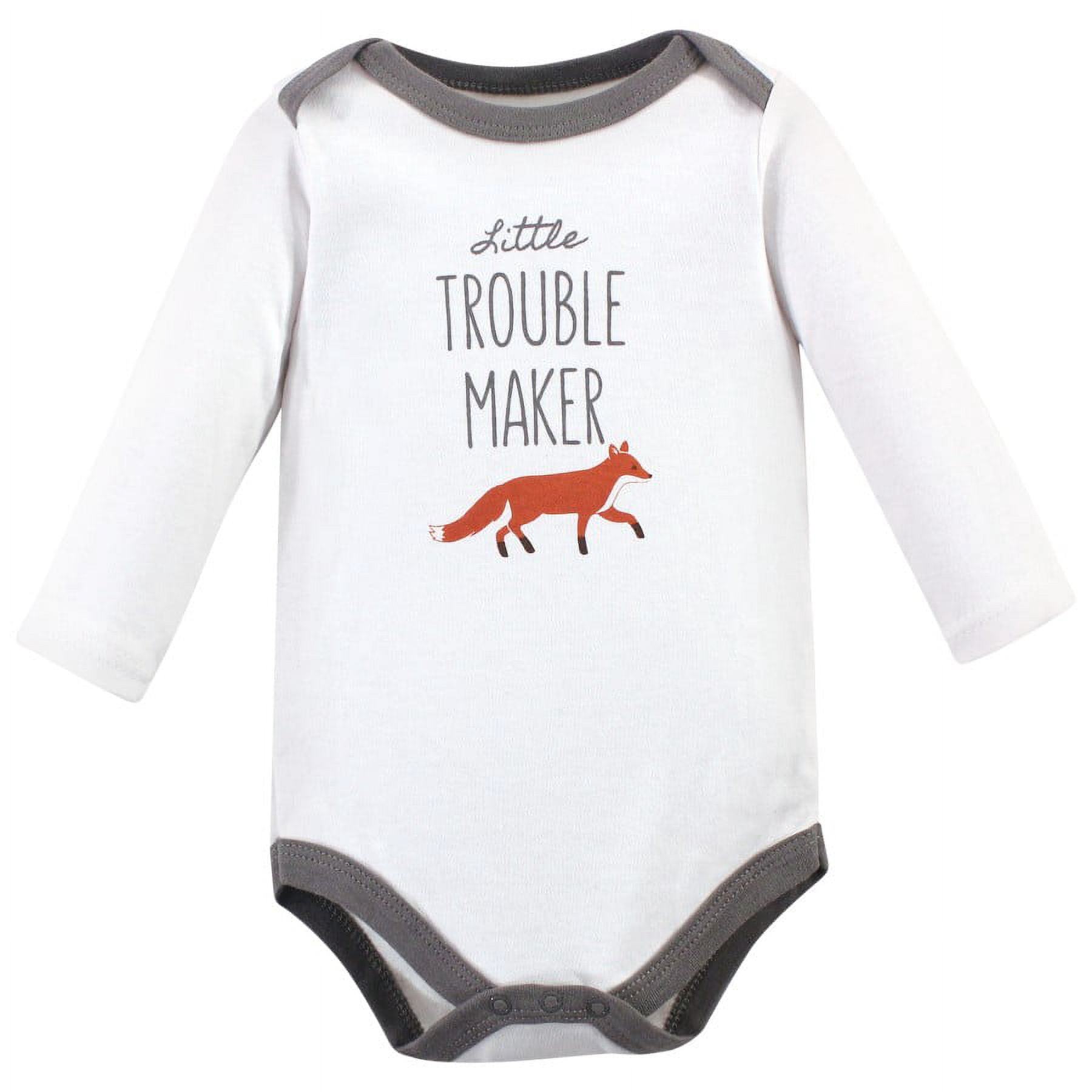 Hudson Baby Cotton Long-Sleeve Bodysuits, 3- Pack, Newborn- 24 Months