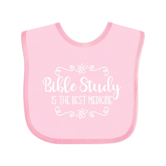Inktastic Bible Study Best Medicine WHT Girls Baby Bib