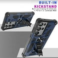 thumbnail image 4 of SaniMore for Samsung Galaxy S23 Ultra Case, Rugged PC CD Magnetic Cover Built-in Car Mount & Folding Kickstand Military Grade Shockproof Heavy Duty Protective Shell for Samsung S23 Ultra, Blue, 4 of 6