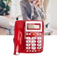 thumbnail image 4 of Corded Landline Phone, LCD Brightness Adjustment HD Hands Free Calling Big Button Corded Phone  For Office For Senior, 4 of 8
