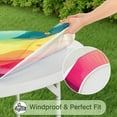thumbnail image 5 of Colorful Tie Dye Wave Pattern Round Fitted Tablecloth with Elastic Edge,Dining Table Cover Waterproof,Outdoor Round Tablecloth for Camping,Dining,Indoor and Outdoor, 5 of 7
