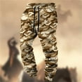 thumbnail image 2 of BOOMNY Mens Baggy Pants Camouflage Fleece Sweatpants for Men Straight Leg Plus Size Warm Thermal Fall Winter Trousers With Pocket, 2 of 3