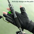 thumbnail image 5 of Mightlink Fishing Gloves Full Finger 3-Fingerless Touchscreen Plush Lining Wear-resistant Keep Warm Non-slip Autumn Winter Men Women Motorcycle Riding Gloves for Outdoor, 5 of 7