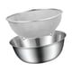 thumbnail image 1 of Cesta coladora de acero inoxidable con cuenco, colador de malla fina y cuenco, juego de coladores de alimentos para lavar y escurrir verduras., 1 of 9