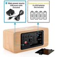thumbnail image 4 of Thermomtre Numrique Rveil Rveil Numrique Bois Rveil Bois Led Digital Avec Chargeur Sans Fil, Rveil En Bois Avec Chargeur Induction Chargeur Sans Fil, 4 of 5