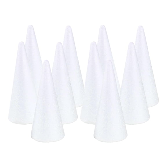 Cono de espuma Zulema para manualidades árbol de Navidad centro de mesa educativo 98mm 10 piezas
