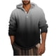 thumbnail image 1 of Blusa de manga larga con capucha para hombre, estilo informal, con botones, estampado degradado, de poliéster, 1 of 4