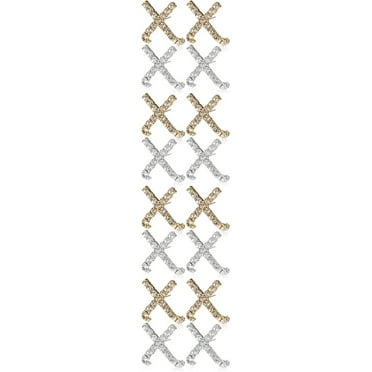 8 Pairs Cross Earrings Shiny Cubic Zirconia Women Ear Studs Statement Jewelry
