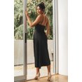 thumbnail image 5 of Vestido de satén con correa de espagueti para mujer, sexy, sin espalda, con cordón fruncido, dobladillo con abertura, cóctel, fiesta de noche L TUNC Sencillez, 5 of 5