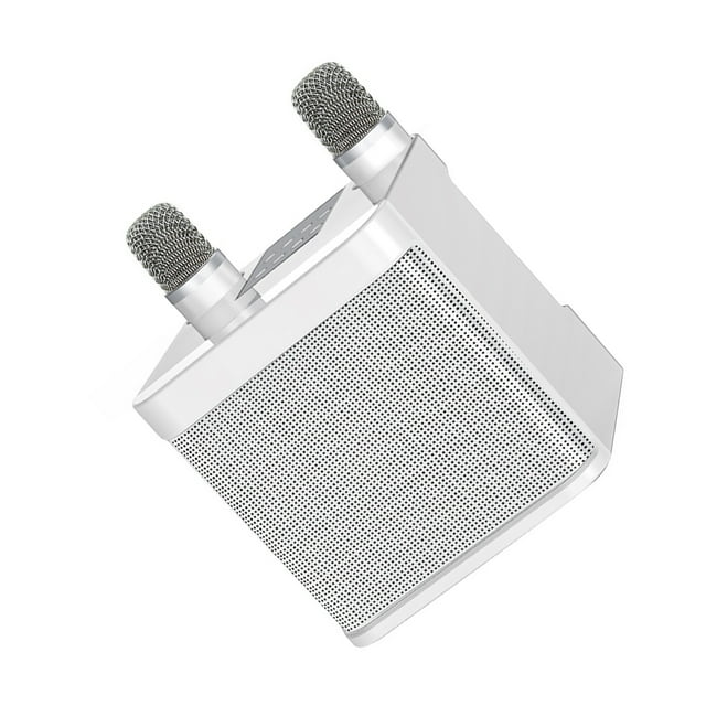 Seitruly Juego de micrófono y altavoz inalámbrico para viajes, Camping, banquetes, compatible con Bluetooth, 5,0, recargable, Mic Kit Sistemas de cine en casa Blanco