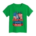 thumbnail image 4 of Zshosam Toddler USA Shirt Kids American Flag Shirt 4th of July Button Down Tshirt for Girls Boys Fourth of July Patriotic Summer Tee Size 7T 8T,(Green 7-8 Years), 4 of 5