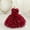 Burgundy, variant on Toddler Baby Girls Christmas Dress Snowflake Print Wedding Party Dresses Special Occasion