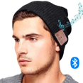 thumbnail image 2 of HESHENG Unisex Bluetooth Beanie Hat Winter Warm Wireless Smart Cap with Headset Mic Speaker Hat for Outdoor, Black#2, 2 of 8