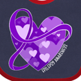 thumbnail image 4 of Inktastic Epilepsy Awareness Purple Ribbon Around Heart Boys or Girls Baby Bib, 4 of 4