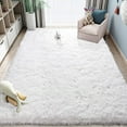 thumbnail image 3 of Noahas Soft Fluffy Area Rug for Living Room Bedroom Shaggy Accent Carpets for Kids Girls Rooms Cream,5x8ft, 3 of 7