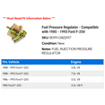 thumbnail image 2 of Fuel Pressure Regulator - Compatible with 1985 - 1993 Ford F-250 1986 1987 1988 1989 1990 1991 1992, 2 of 2