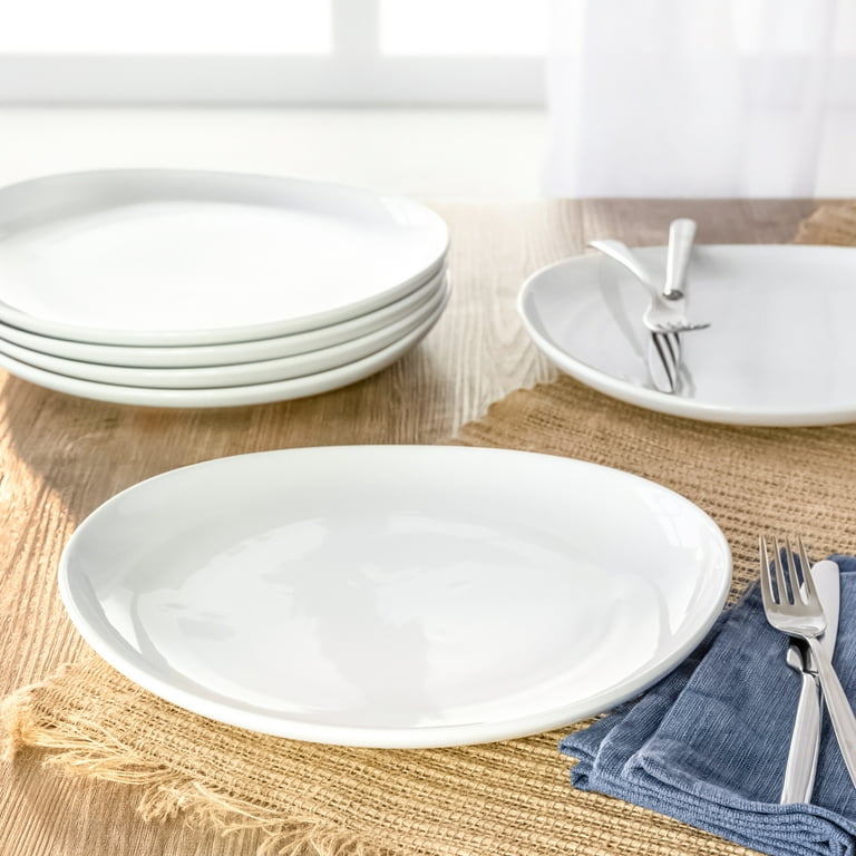 Better Homes Gardens 16 Piece Monroe Oval Dinnerware Set White