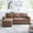 Mocha, variant on Laura Reversible Sleeper Sectional Sofa Storage Chaise, Dark Gray,Air Leather-Color:Dark Gray,Fabric:Air Leather