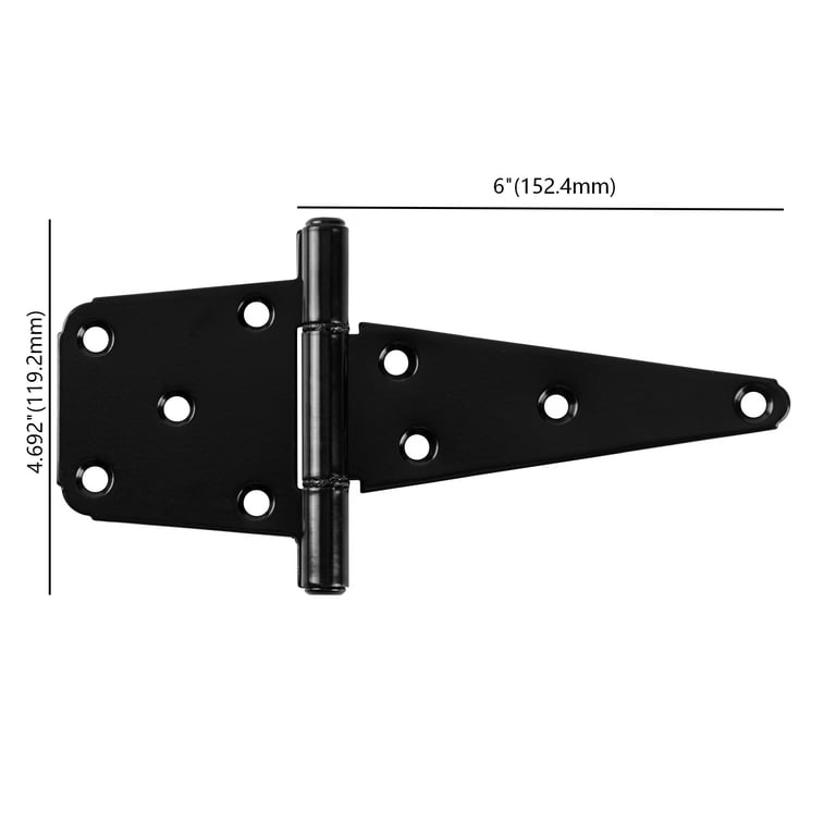 Hyper Tough Heavy Duty Tee Hinge, Black, 6 Inch photo 6