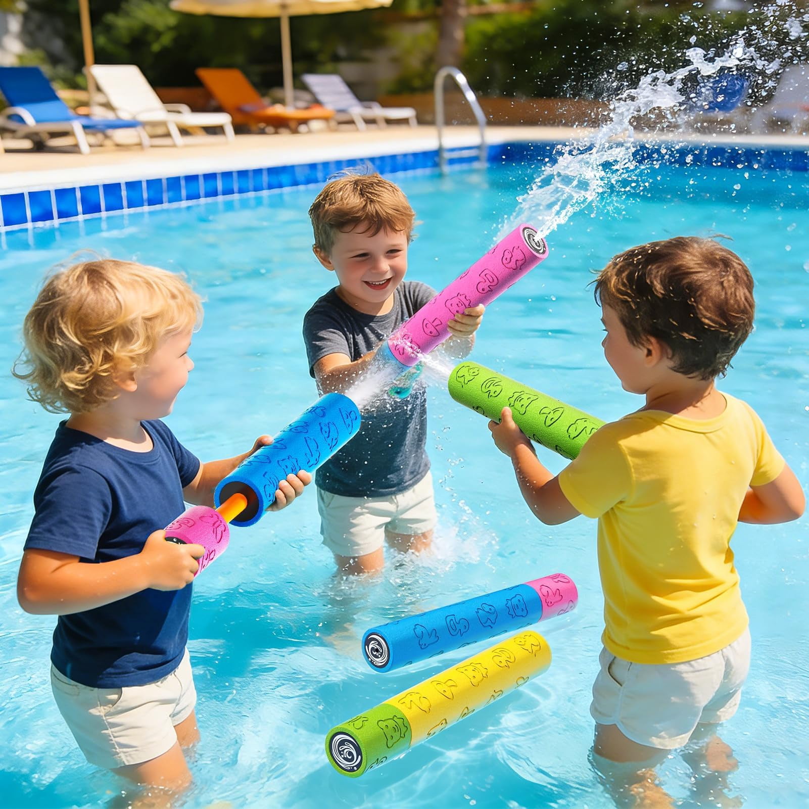 8 Pack Water Squirt Toys Pool Beach Outdoor Party Swimming Games