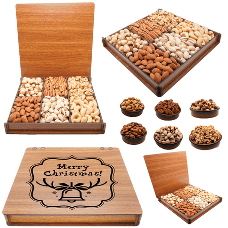 Christmas Nuts Gift Basket Holiday Gourmet Mixed Nut Snack Box Family Friends Corporate Gifts